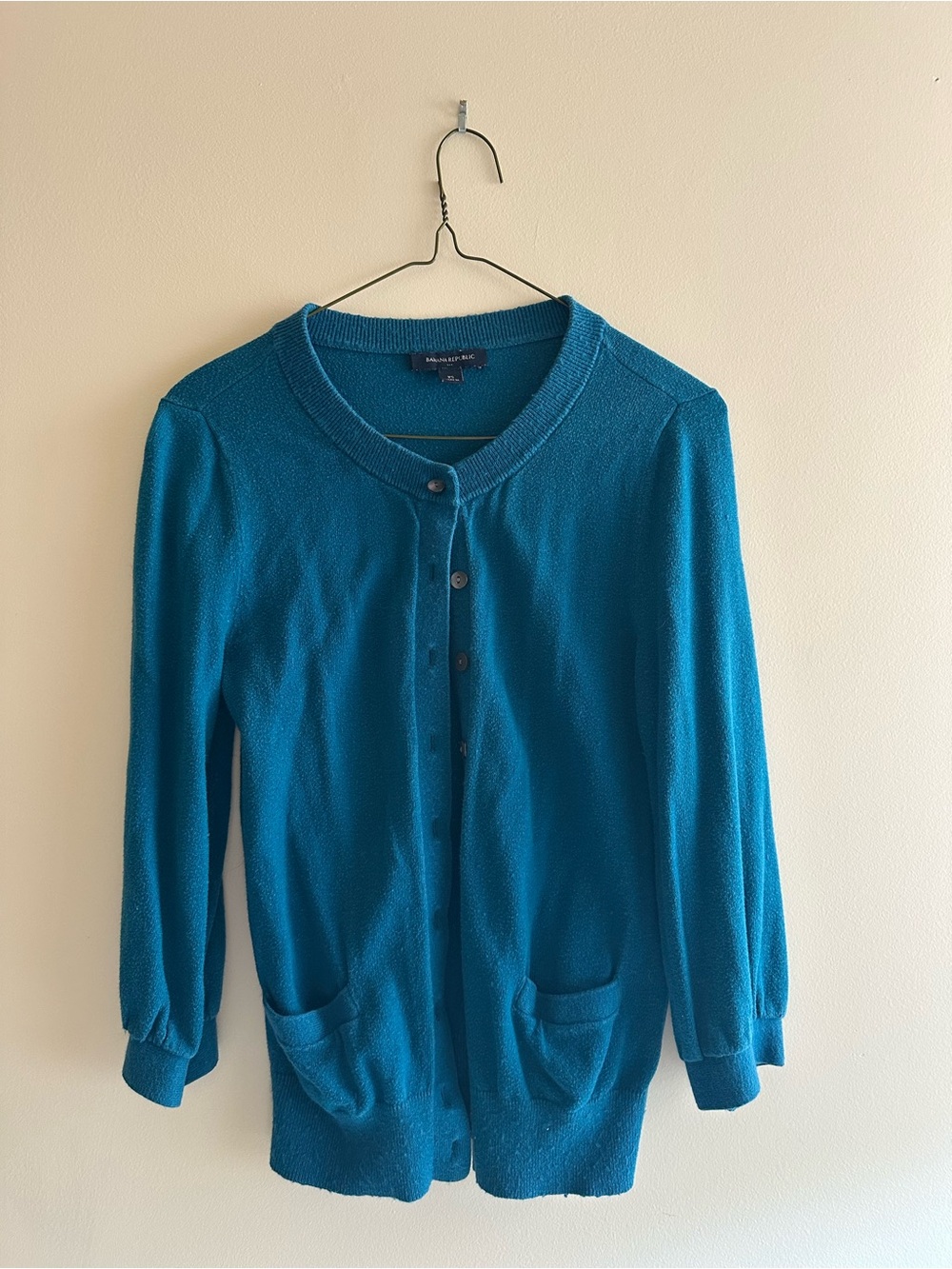 Banana Republic Teal Button-Front Cardigan